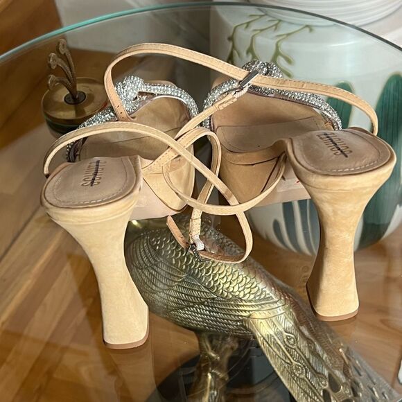 SCHUTZ Peaky Platform Nubuck & Vinyl Sandal/ size 9B - Picture 7 of 9